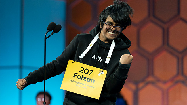 National Spelling Bee runners-up rarely go on to win. But Faizan Zaki hopes to defy the odds